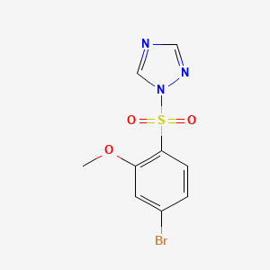 molecular formula C9H8BrN3O3S B1173051 1-(4-bromo-2-methoxybenzenesulfonyl)-1H-1,2,4-triazole 