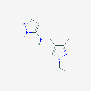 1,3-dimethyl-N-[(3-methyl-1-propyl-1H-pyrazol-4-yl)methyl]-1H-pyrazol-5-amine