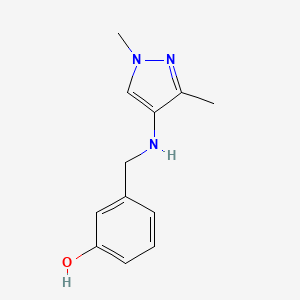 3-{[(1,3-Dimethyl-1H-pyrazol-4-YL)amino]methyl}phenol