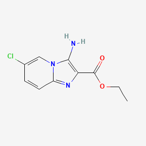 molecular formula C10H10ClN3O2 B11730531 Ethyl 3-amino-6-chloroimidazo[1,2-a]pyridine-2-carboxylate CAS No. 82193-29-1