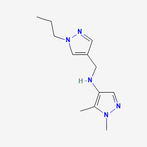 1,5-dimethyl-N-[(1-propyl-1H-pyrazol-4-yl)methyl]-1H-pyrazol-4-amine