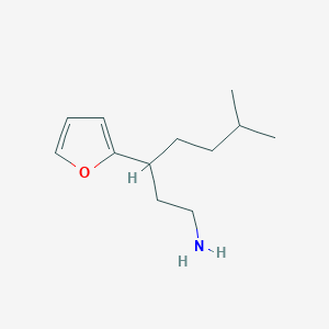 molecular formula C12H21NO B11730577 3-(Furan-2-yl)-6-methylheptan-1-amine 