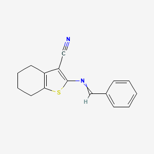 2-[(E)-(Phenylmethylidene)amino]-4,5,6,7-tetrahydro-1-benzothiophene-3-carbonitrile