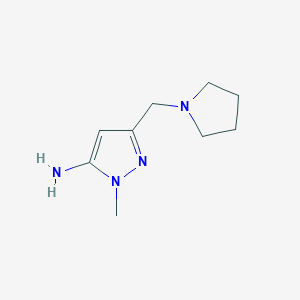 1-methyl-3-[(pyrrolidin-1-yl)methyl]-1H-pyrazol-5-amine