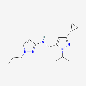 N-{[3-cyclopropyl-1-(propan-2-yl)-1H-pyrazol-5-yl]methyl}-1-propyl-1H-pyrazol-3-amine