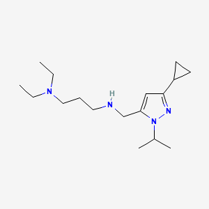 {[3-cyclopropyl-1-(propan-2-yl)-1H-pyrazol-5-yl]methyl}[3-(diethylamino)propyl]amine