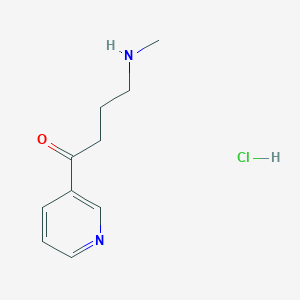 molecular formula C10H15ClN2O B11730624 4-(Methylamino)-1-(pyridin-3-yl)butan-1-one hydrochloride 