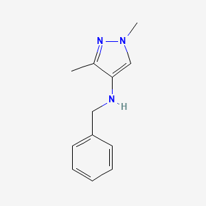 molecular formula C12H15N3 B11730645 N-Benzyl-1,3-dimethyl-1H-pyrazol-4-amine 