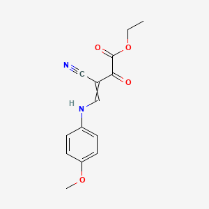 Ethyl 3-cyano-4-[(4-methoxyphenyl)amino]-2-oxobut-3-enoate