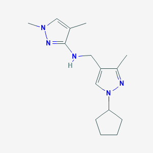 N-[(1-cyclopentyl-3-methyl-1H-pyrazol-4-yl)methyl]-1,4-dimethyl-1H-pyrazol-3-amine