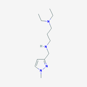 molecular formula C12H24N4 B11730719 [3-(diethylamino)propyl][(1-methyl-1H-pyrazol-3-yl)methyl]amine 