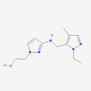 2-(3-{[(1-ethyl-4-methyl-1H-pyrazol-5-yl)methyl]amino}-1H-pyrazol-1-yl)ethan-1-ol