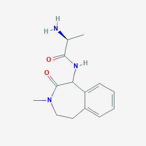 molecular formula C14H19N3O2 B11730758 (2S)-2-amino-N-(3-methyl-2-oxo-2,3,4,5-tetrahydro-1H-3-benzazepin-1-yl)propanamide 