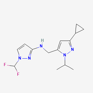 N-{[3-cyclopropyl-1-(propan-2-yl)-1H-pyrazol-5-yl]methyl}-1-(difluoromethyl)-1H-pyrazol-3-amine