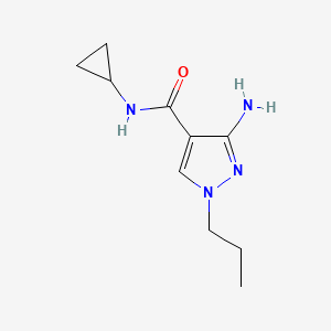 molecular formula C10H16N4O B11730776 3-Amino-N-cyclopropyl-1-propyl-1H-pyrazole-4-carboxamide 