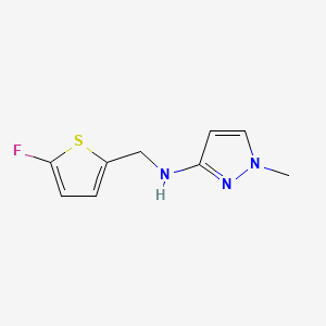 molecular formula C9H10FN3S B11730798 N-[(5-fluorothiophen-2-yl)methyl]-1-methyl-1H-pyrazol-3-amine 