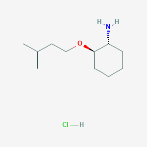 molecular formula C11H24ClNO B11730805 (1R,2R)-2-(3-methylbutoxy)cyclohexan-1-amine hydrochloride 