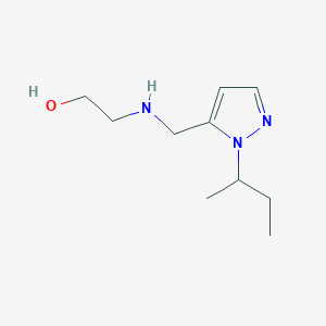 molecular formula C10H19N3O B11730810 2-({[1-(butan-2-yl)-1H-pyrazol-5-yl]methyl}amino)ethan-1-ol 