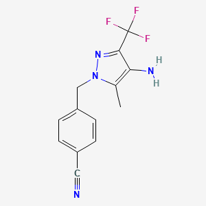 4-{[4-amino-5-methyl-3-(trifluoromethyl)-1H-pyrazol-1-yl]methyl}benzonitrile