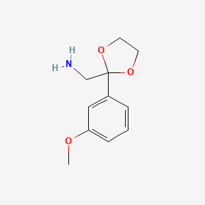 1-[2-(3-Methoxyphenyl)-1,3-dioxolan-2-yl]methanamine