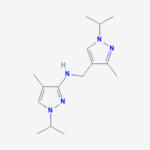 4-methyl-N-{[3-methyl-1-(propan-2-yl)-1H-pyrazol-4-yl]methyl}-1-(propan-2-yl)-1H-pyrazol-3-amine