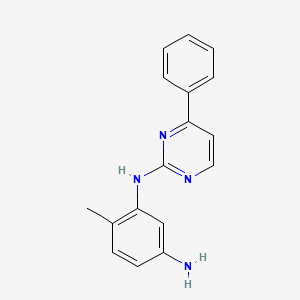 molecular formula C17H16N4 B11730875 6-methyl-N1-(4-phenylpyrimidin-2-yl)benzene-1,3-diamine CAS No. 782450-12-8