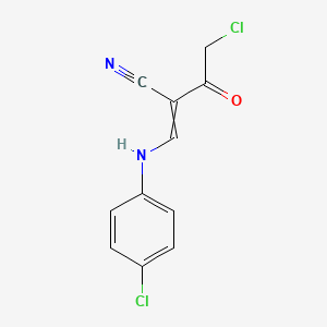 4-Chloro-2-{[(4-chlorophenyl)amino]methylidene}-3-oxobutanenitrile