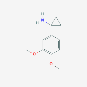 molecular formula C11H15NO2 B11730881 Cyclopropanamine, 1-(3,4-dimethoxyphenyl)- CAS No. 1017388-31-6