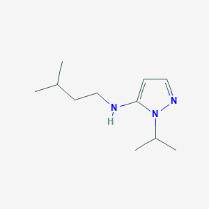 molecular formula C11H21N3 B11730893 N-(3-methylbutyl)-1-(propan-2-yl)-1H-pyrazol-5-amine 