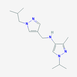 3-methyl-N-{[1-(2-methylpropyl)-1H-pyrazol-4-yl]methyl}-1-(propan-2-yl)-1H-pyrazol-4-amine