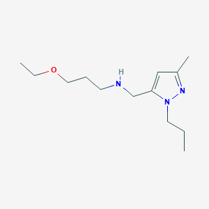 (3-ethoxypropyl)[(3-methyl-1-propyl-1H-pyrazol-5-yl)methyl]amine