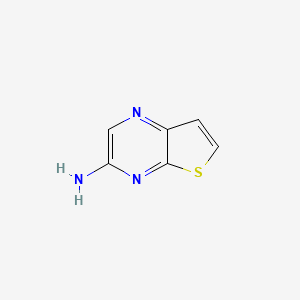 molecular formula C6H5N3S B11730953 Thieno[2,3-b]pyrazin-3-amine 