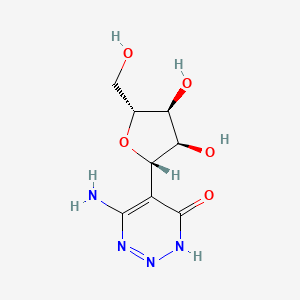 molecular formula C8H12N4O5 B1173096 6-amino-5-[(2S,3S,4R,5R)-3,4-dihydroxy-5-(hydroxymethyl)oxolan-2-yl]-1H-triazin-4-one CAS No. 12679-86-6