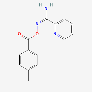 molecular formula C14H13N3O2 B11730960 (Z)-[Amino(pyridin-2-YL)methylidene]amino 4-methylbenzoate 