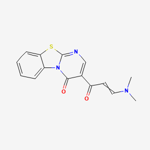 molecular formula C15H13N3O2S B11730971 3-[3-(Dimethylamino)prop-2-enoyl]pyrimido[2,1-b][1,3]benzothiazol-4-one 