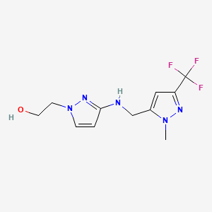 2-[3-({[1-methyl-3-(trifluoromethyl)-1H-pyrazol-5-yl]methyl}amino)-1H-pyrazol-1-yl]ethan-1-ol