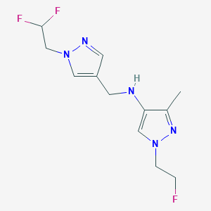 N-{[1-(2,2-difluoroethyl)-1H-pyrazol-4-yl]methyl}-1-(2-fluoroethyl)-3-methyl-1H-pyrazol-4-amine