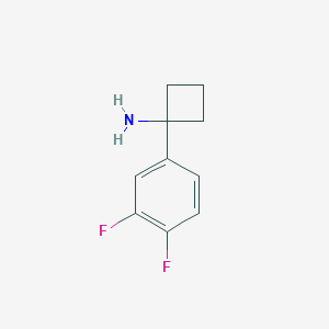 molecular formula C10H11F2N B11730995 1-(3,4-Difluorophenyl)cyclobutanamine CAS No. 920501-71-9