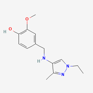 4-{[(1-Ethyl-3-methyl-1H-pyrazol-4-YL)amino]methyl}-2-methoxyphenol