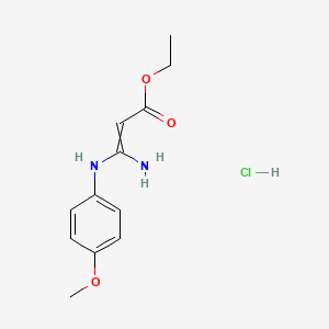 Ethyl 3-amino-3-(4-methoxyphenylamino)acrylate hydrochloride