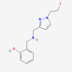 molecular formula C13H16FN3O B11731054 2-[({[1-(2-fluoroethyl)-1H-pyrazol-3-yl]methyl}amino)methyl]phenol 