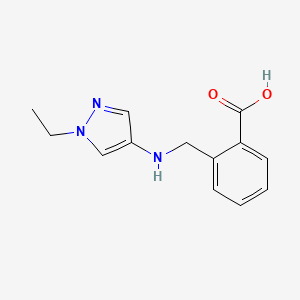 2-{[(1-ethyl-1H-pyrazol-4-yl)amino]methyl}benzoic acid