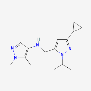 N-{[3-cyclopropyl-1-(propan-2-yl)-1H-pyrazol-5-yl]methyl}-1,5-dimethyl-1H-pyrazol-4-amine