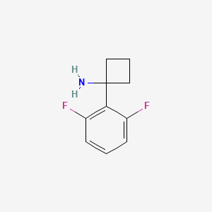 molecular formula C10H11F2N B11731125 1-(2,6-Difluorophenyl)cyclobutanamine 