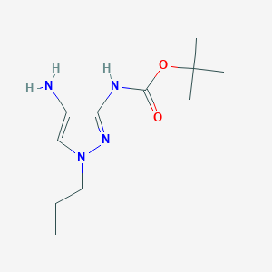 molecular formula C11H20N4O2 B11731146 tert-butyl (4-amino-1-propyl-1H-pyrazol-3-yl)carbamate 