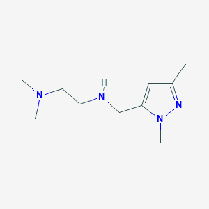 molecular formula C10H20N4 B11731147 [(1,3-dimethyl-1H-pyrazol-5-yl)methyl][2-(dimethylamino)ethyl]amine 