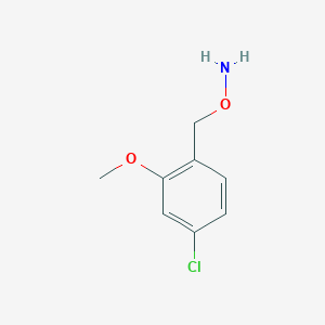 molecular formula C8H10ClNO2 B11731192 O-[(4-chloro-2-methoxyphenyl)methyl]hydroxylamine 