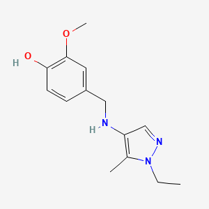 4-{[(1-ethyl-5-methyl-1H-pyrazol-4-yl)amino]methyl}-2-methoxyphenol