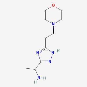 1-{3-[2-(morpholin-4-yl)ethyl]-1H-1,2,4-triazol-5-yl}ethanamine