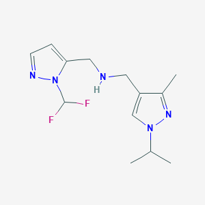 {[1-(difluoromethyl)-1H-pyrazol-5-yl]methyl}({[3-methyl-1-(propan-2-yl)-1H-pyrazol-4-yl]methyl})amine